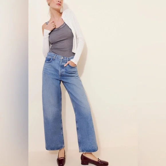 Agolde Low Slung Baggy Straight Jeans - Picture 2 of 6